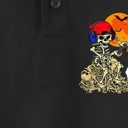 Halloween Ghost Gaming Scary Skeleton Gamer Dry Zone Grid Performance Polo