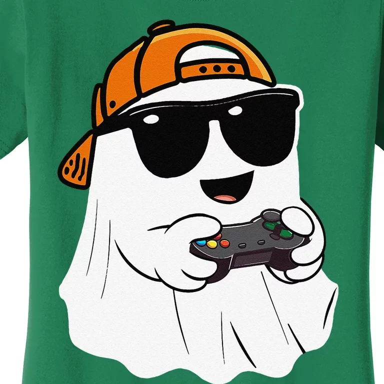 Halloween Ghost Gamer Scary Costume Gaming Gift Women's T-Shirt