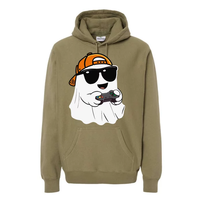 Halloween Ghost Gamer Scary Costume Gaming Gift Premium Hoodie