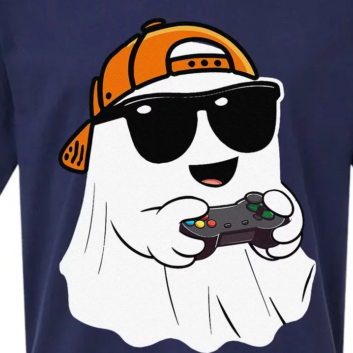 Halloween Ghost Gamer Scary Costume Gaming Gift Sueded Cloud Jersey T-Shirt