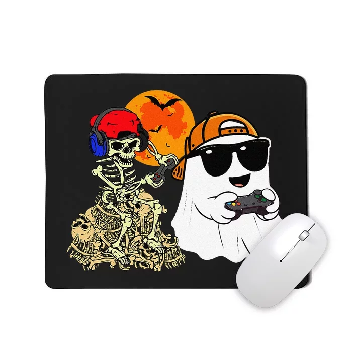 Halloween Ghost Gaming Scary Skeleton Gamer Gift Mousepad