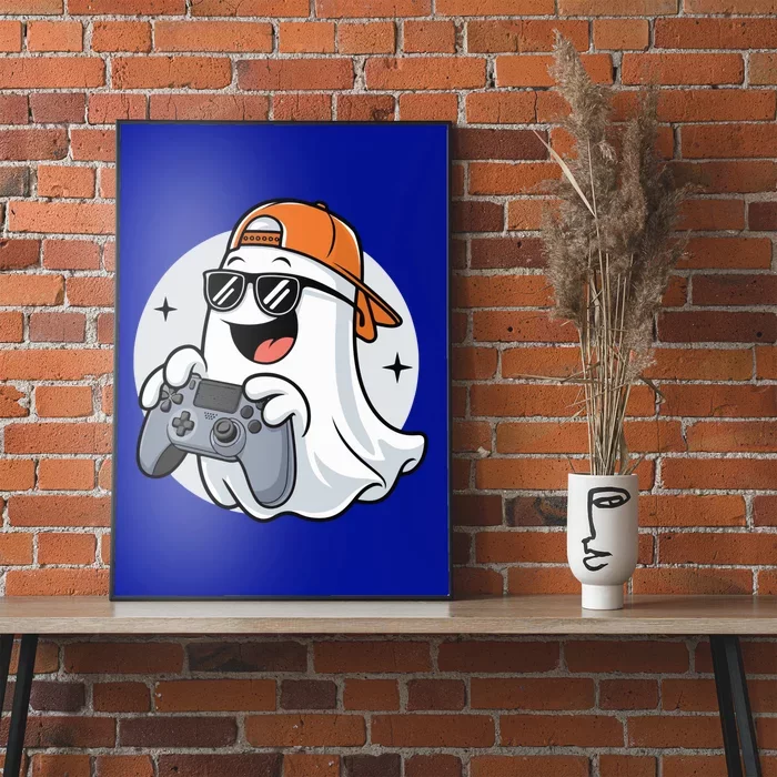 Halloween Ghost Gamer Scary Costume Gaming Cool Gift Poster