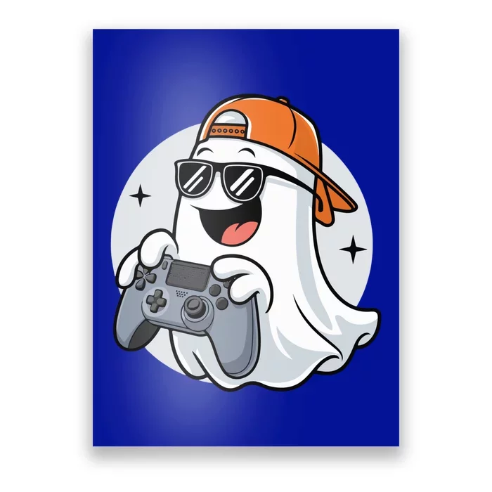 Halloween Ghost Gamer Scary Costume Gaming Cool Gift Poster