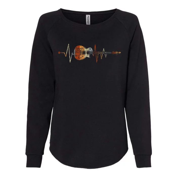 Heartbeat Guitarist Guitar Womens California Wash Sweatshirt