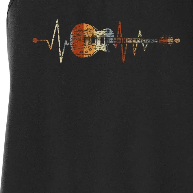 Heartbeat Guitarist Guitar Women's Racerback Tank