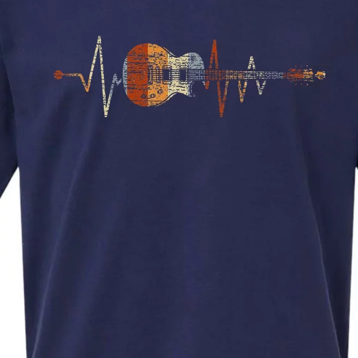 Heartbeat Guitarist Guitar Sueded Cloud Jersey T-Shirt