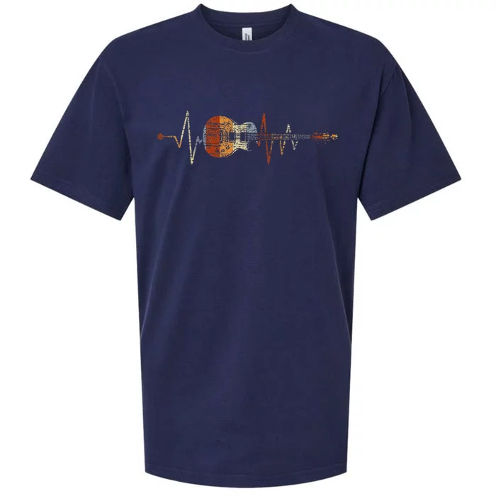 Heartbeat Guitarist Guitar Sueded Cloud Jersey T-Shirt