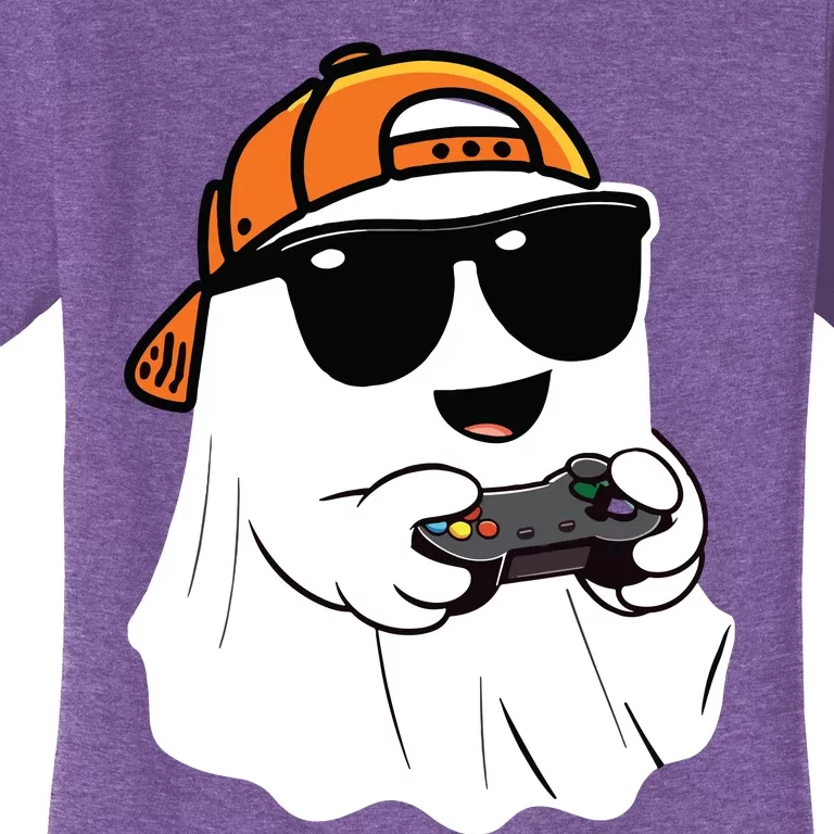 Halloween Ghost Gamer Scary Costume Gaming Women's T-Shirt