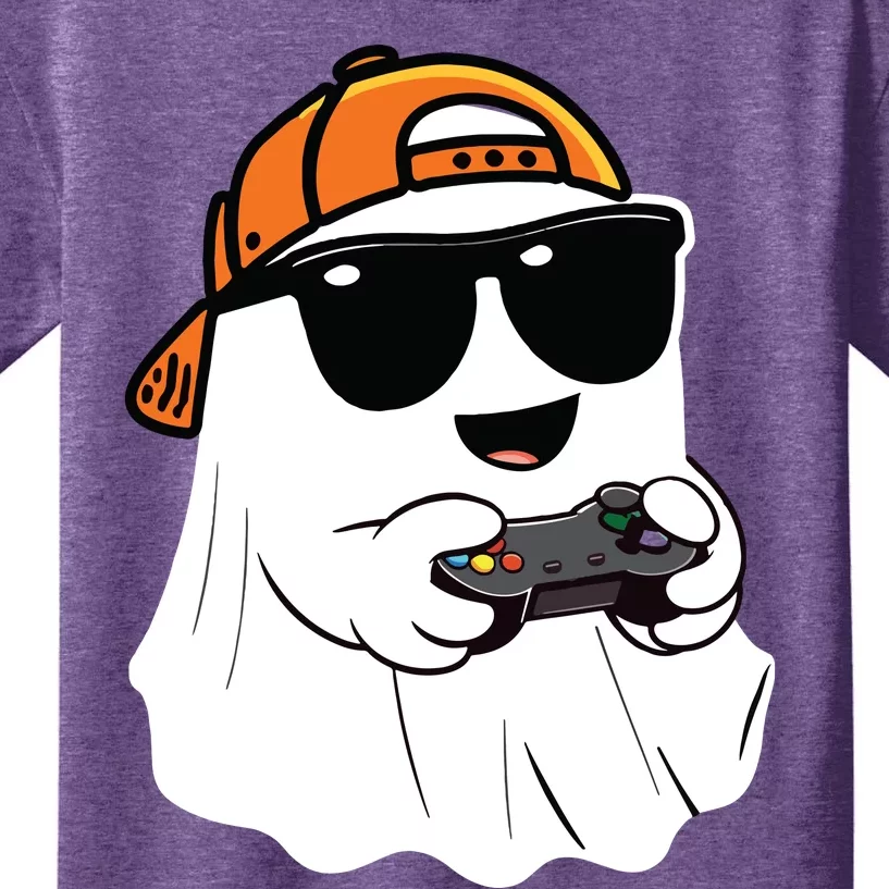 Halloween Ghost Gamer Scary Costume Gaming Kids T-Shirt