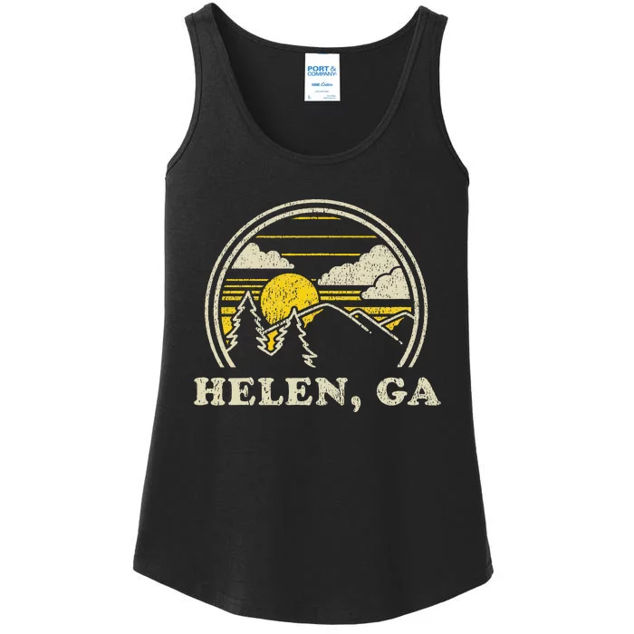 Helen Georgia Ga Vintage Hiking Mountains Ladies Essential Tank