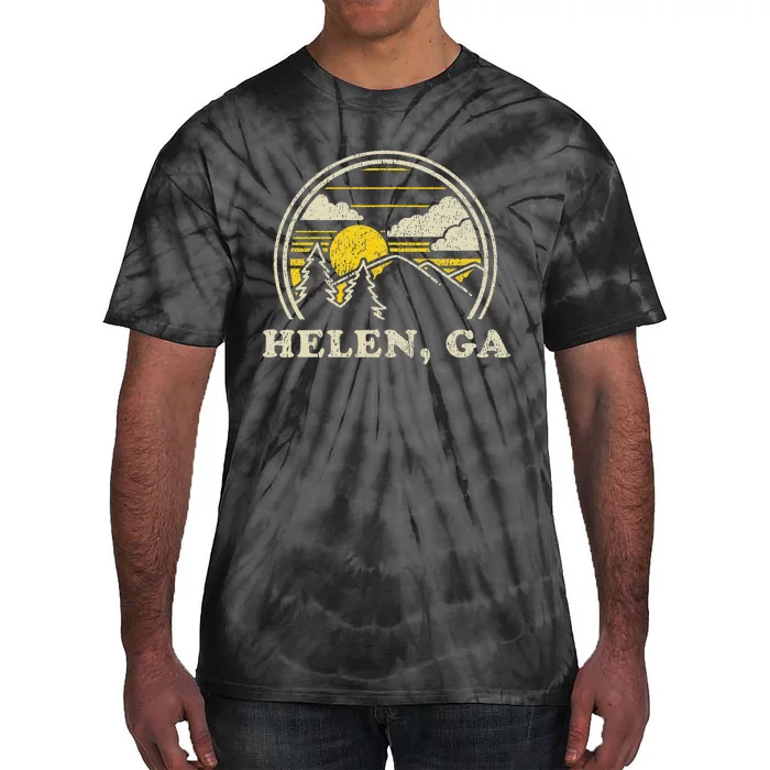 Helen Georgia Ga Vintage Hiking Mountains Tie-Dye T-Shirt