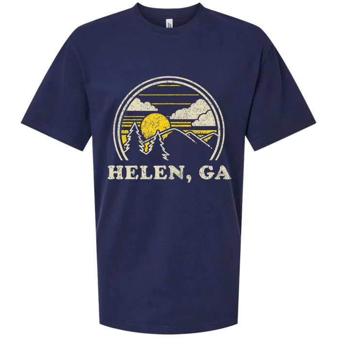 Helen Georgia Ga Vintage Hiking Mountains Sueded Cloud Jersey T-Shirt