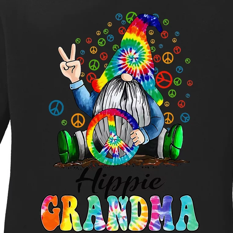 Hippie Grandma Gnome Mother's Day Grandma Gift Ladies Long Sleeve Shirt