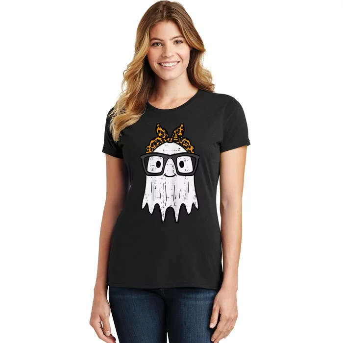 Halloween Ghost Glasses Cute Costume Girl Kid Toddler Wo Women's T-Shirt