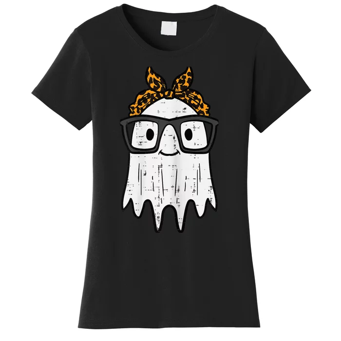 Halloween Ghost Glasses Cute Costume Girl Kid Toddler Wo Women's T-Shirt