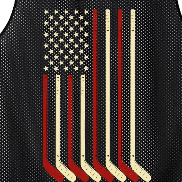 Hockey Goalie Gift USA Flag Hockey Stick Ice Hockey Mesh Reversible Basketball Jersey Tank