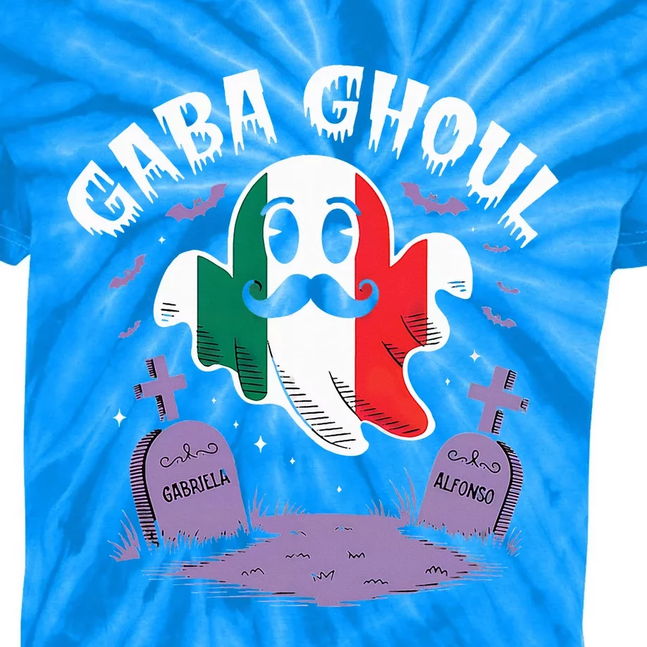 Halloween Graveyard Gaba Ghoul Ghost Kids Tie-Dye T-Shirt