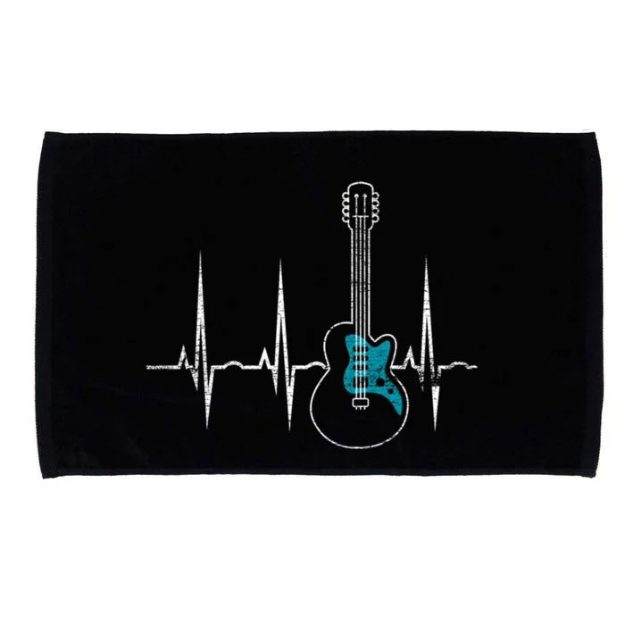 Heartbeat Guitarist Guitar Gift Microfiber Hand Towel