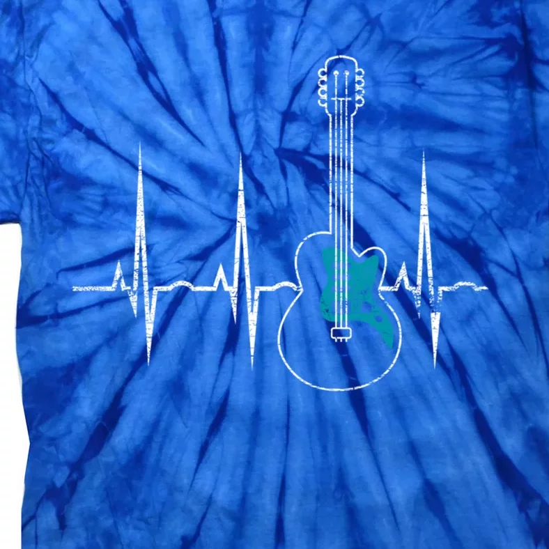 Heartbeat Guitarist Guitar Gift Tie-Dye T-Shirt