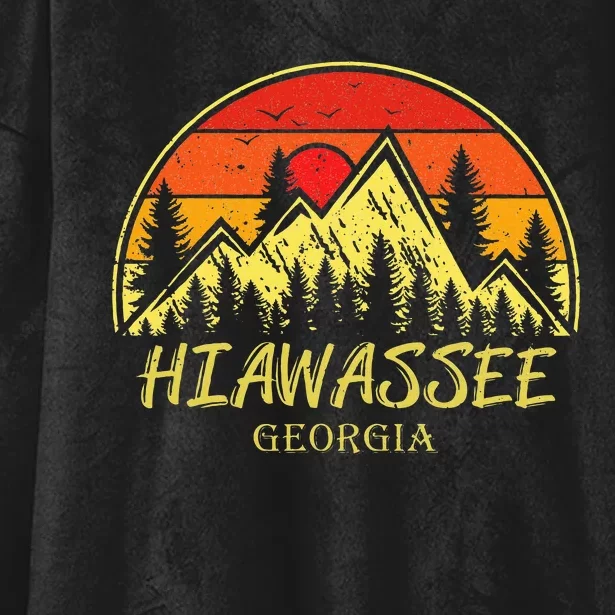 Hiawassee Georgia Ga Mountains Hike Hiking Souvenir Hooded Wearable Blanket