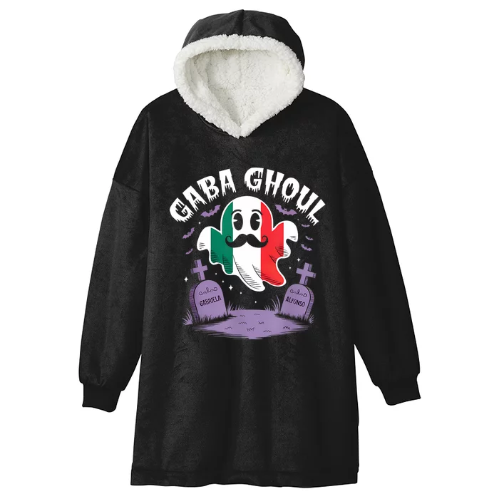 Halloween Graveyard Gaba Ghoul Ghost Funny Italian Gabagool Hooded Wearable Blanket