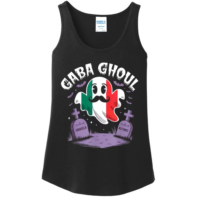 Halloween Graveyard Gaba Ghoul Ghost Funny Italian Gabagool Ladies Essential Tank