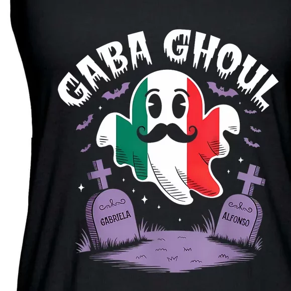 Halloween Graveyard Gaba Ghoul Ghost Funny Italian Gabagool Ladies Essential Flowy Tank