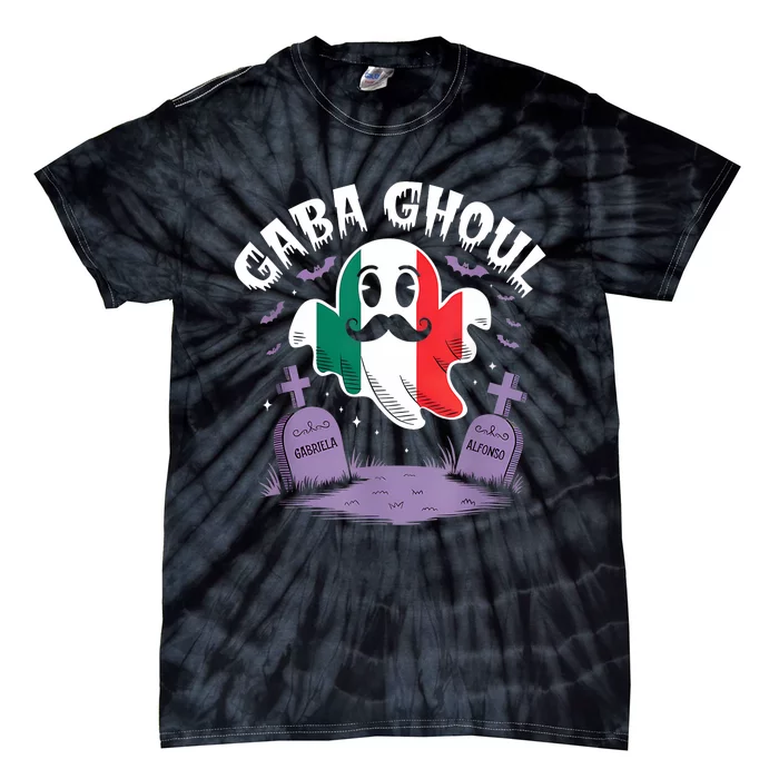 Halloween Graveyard Gaba Ghoul Ghost Funny Italian Gabagool Tie-Dye T-Shirt