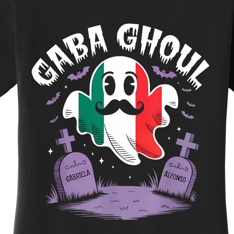 Halloween Graveyard Gaba Ghoul Ghost Funny Italian Gabagool Women's T-Shirt