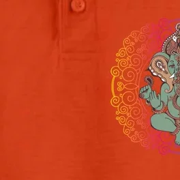 Hindu God Ganesha Ganesh Elephant Dala Yoga Meditation Funny Gift Dry Zone Grid Performance Polo