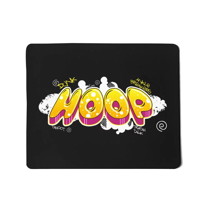 Hoop Graffiti Gift For Basketball Player Streetball Fan Mousepad