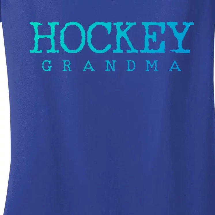 Hockey Grandma Gift Women's V-Neck T-Shirt