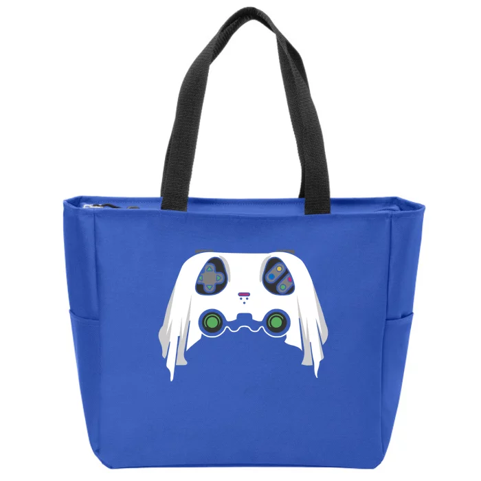 Halloween Ghost Gaming Controller Halloween Video Game Gift Zip Tote Bag