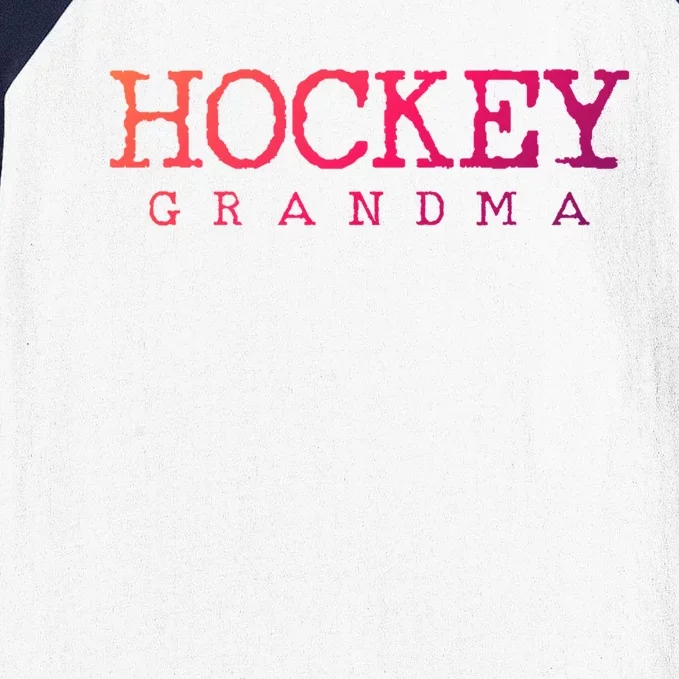 Hockey Grandma Gift Baseball Sleeve Shirt