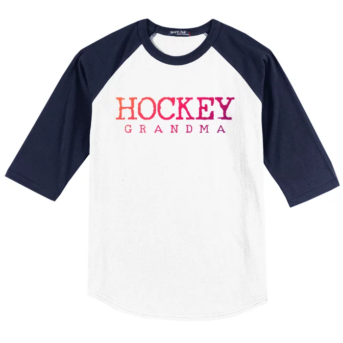 Hockey Grandma Gift Baseball Sleeve Shirt