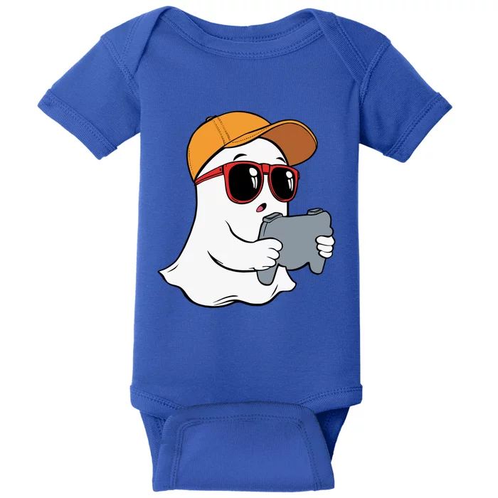 Halloween Ghost Gamer Scary Costume Gaming Gift Baby Bodysuit