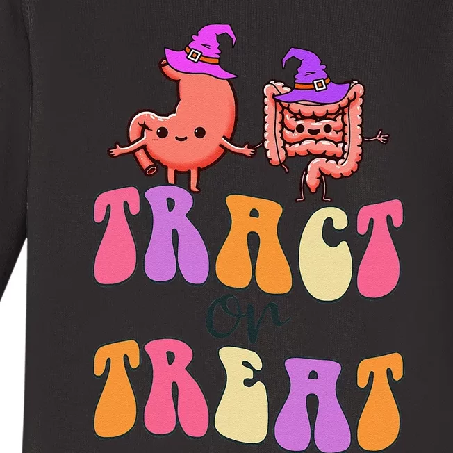 Halloween Gastro Gastroenterology Gi Nurse Tract Or Treat Baby Long Sleeve Bodysuit