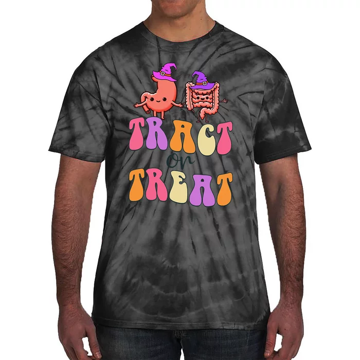 Halloween Gastro Gastroenterology Gi Nurse Tract Or Treat Tie-Dye T-Shirt