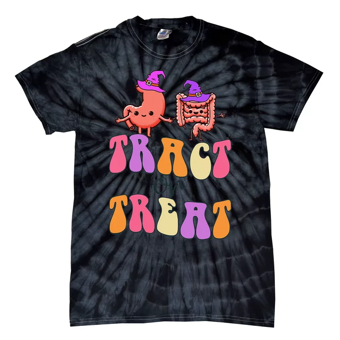 Halloween Gastro Gastroenterology Gi Nurse Tract Or Treat Tie-Dye T-Shirt