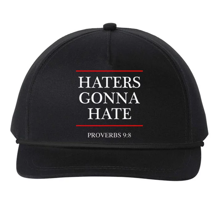 Haters Gonna Hate Proverbs 98 Snapback Five-Panel Rope Hat