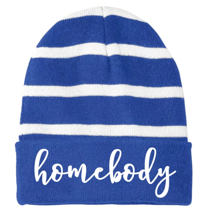 Homebody Gift Striped Beanie with Solid Band