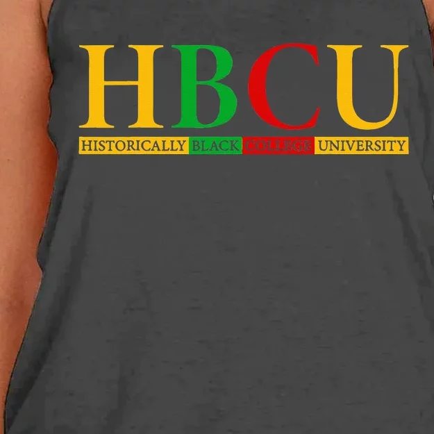 HBCU Grad History Historical Black College Graduate Women's Knotted Racerback Tank