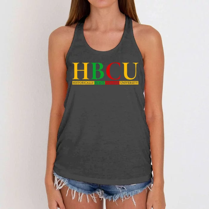 HBCU Grad History Historical Black College Graduate Women's Knotted Racerback Tank