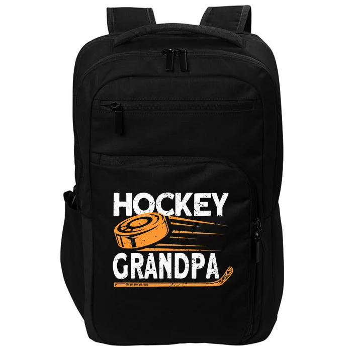 Hockey Grandpa Hockey Player Ice Hockey Impact Tech Backpack