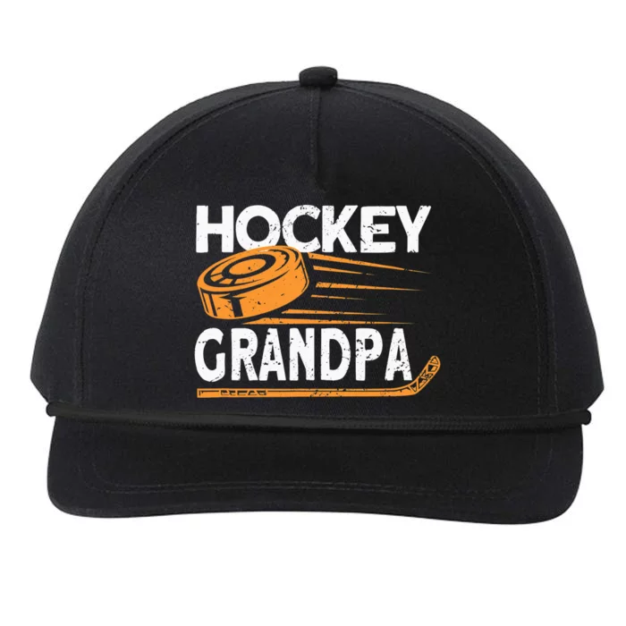 Hockey Grandpa Hockey Player Ice Hockey Snapback Five-Panel Rope Hat