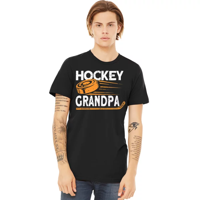 Hockey Grandpa Hockey Player Ice Hockey Premium T-Shirt