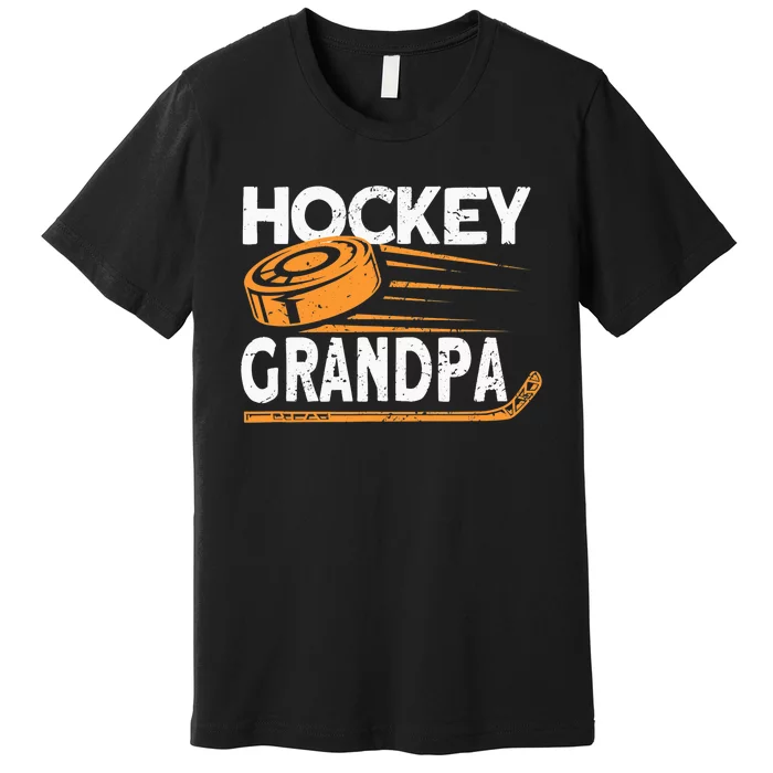 Hockey Grandpa Hockey Player Ice Hockey Premium T-Shirt