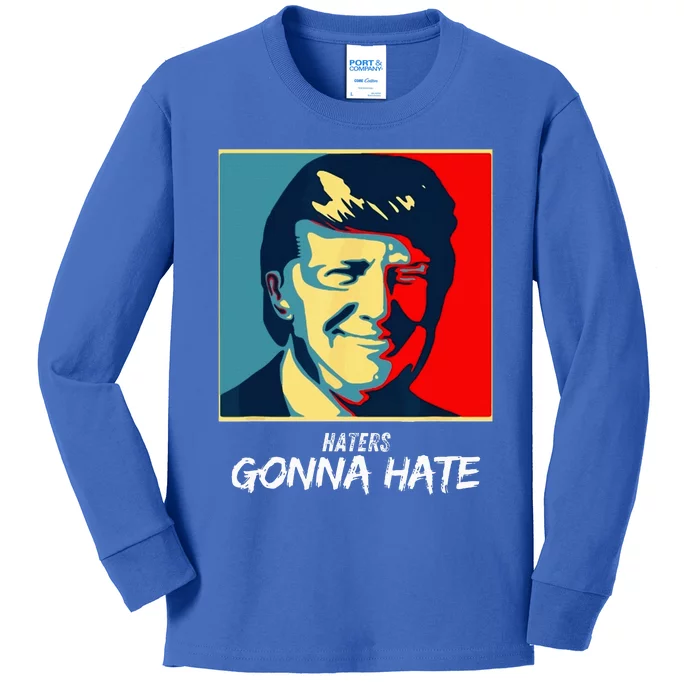 Haters Gonna Hate Quote Funny Saying Trump Kids Long Sleeve Shirt