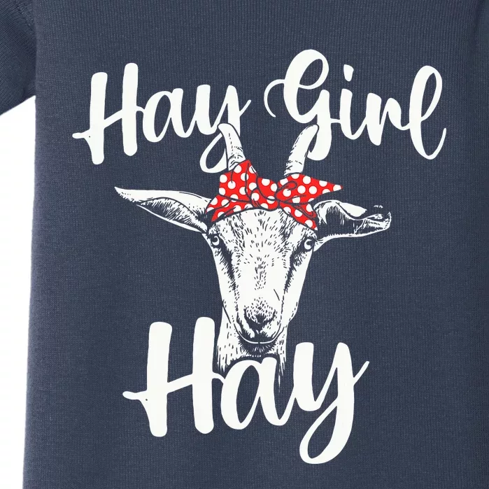 Hay Girl Hay Goat Whisperer Farm Animal Rancher Farmer Baby Bodysuit