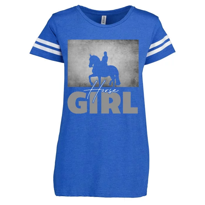 Horse Girl Horseback Riding Enza Ladies Jersey Football T-Shirt